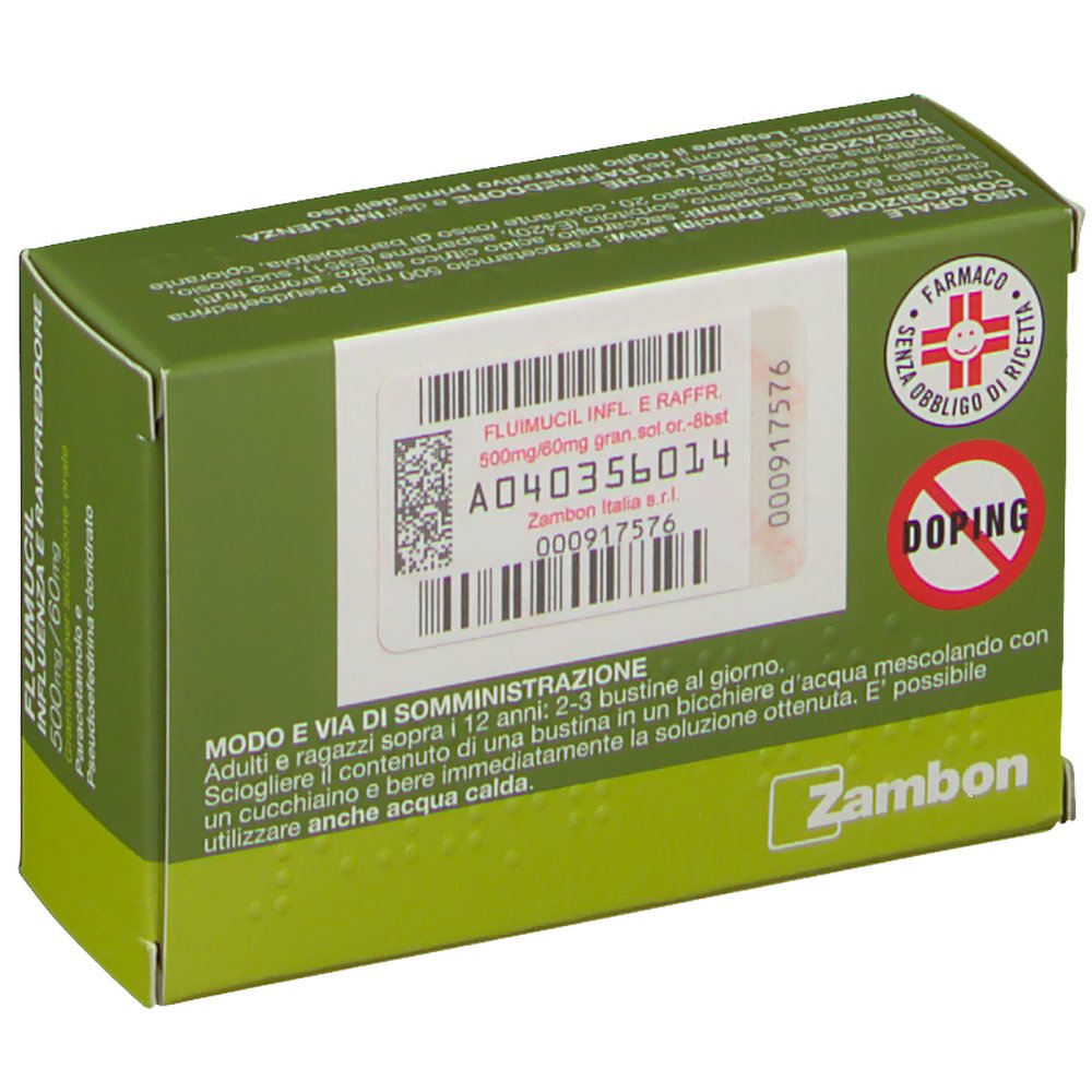 FLUIMUCIL Influenza e Raffreddore 500 mg/60 mg - shop-farmacia.it