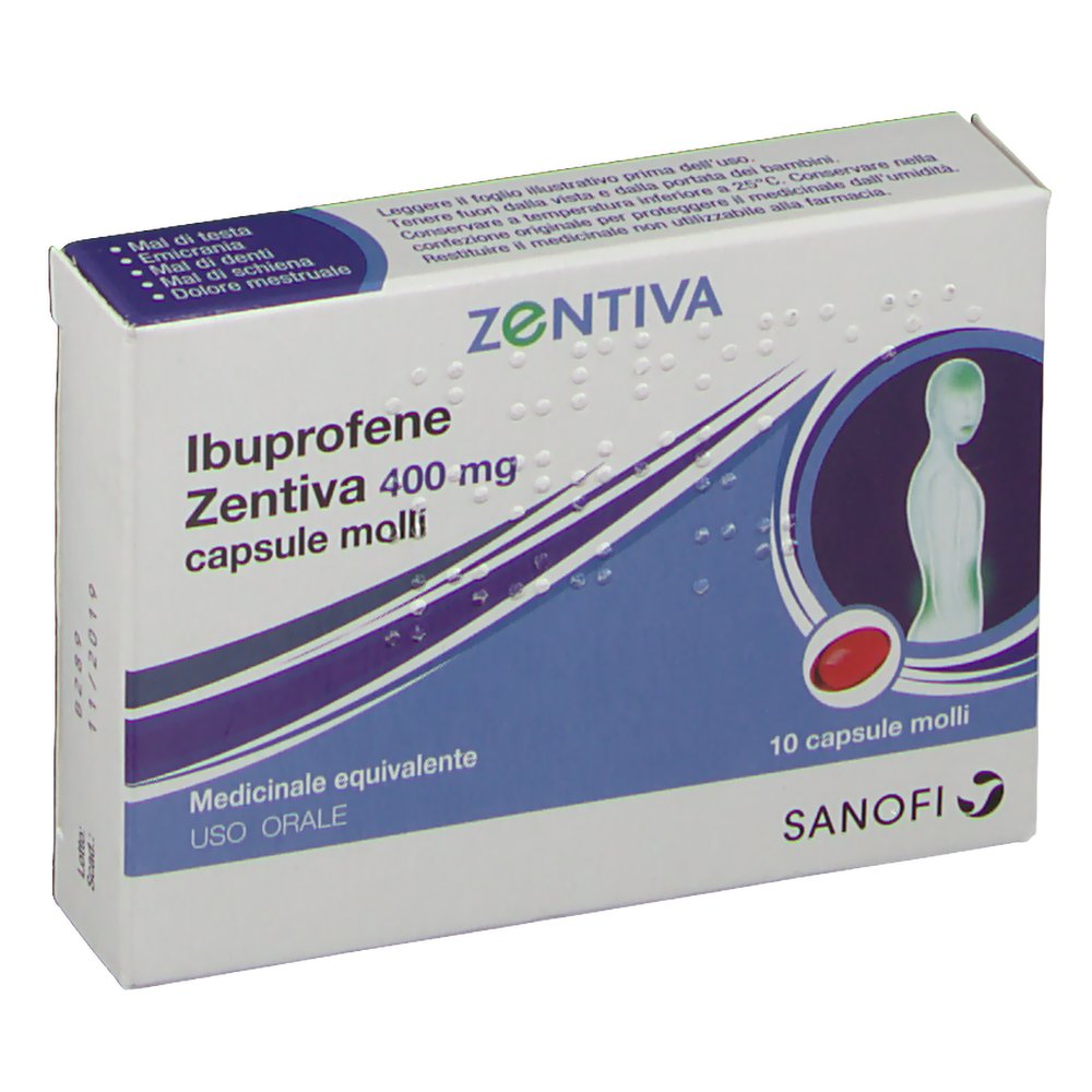 Ibuprofene Zentiva 400 mg 10 Capsule molli shopfarmacia.it