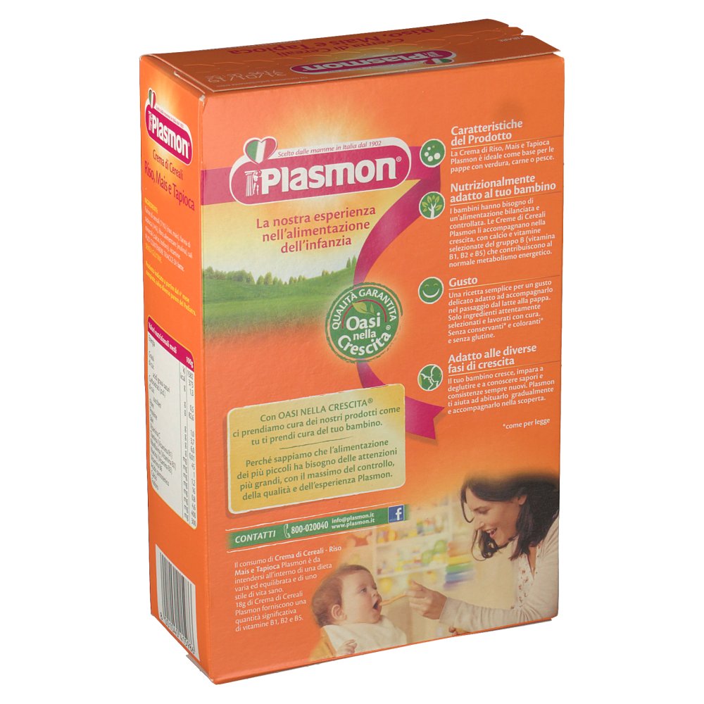 Plasmon® Crema di Riso, Mais e Tapioca - shop-farmacia.it