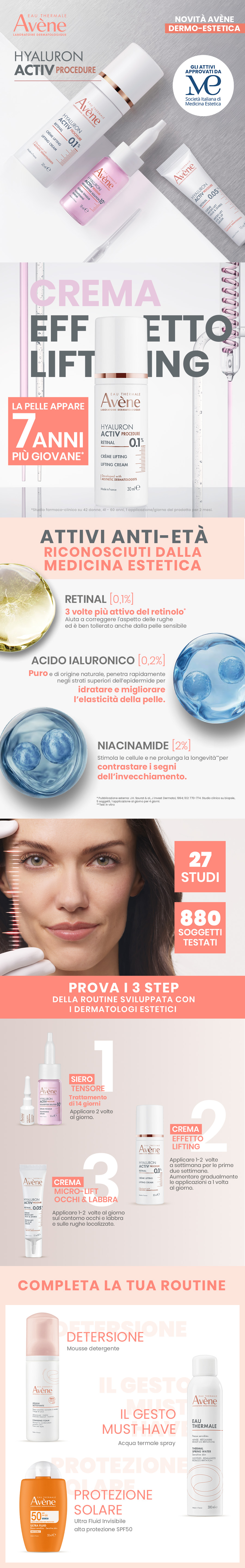 Immagine del prodotto. Marca: Eau Thermale Avène. Prodotto: HYALURON ACTIV PROCEDURE Retinal 0.1% Crema.